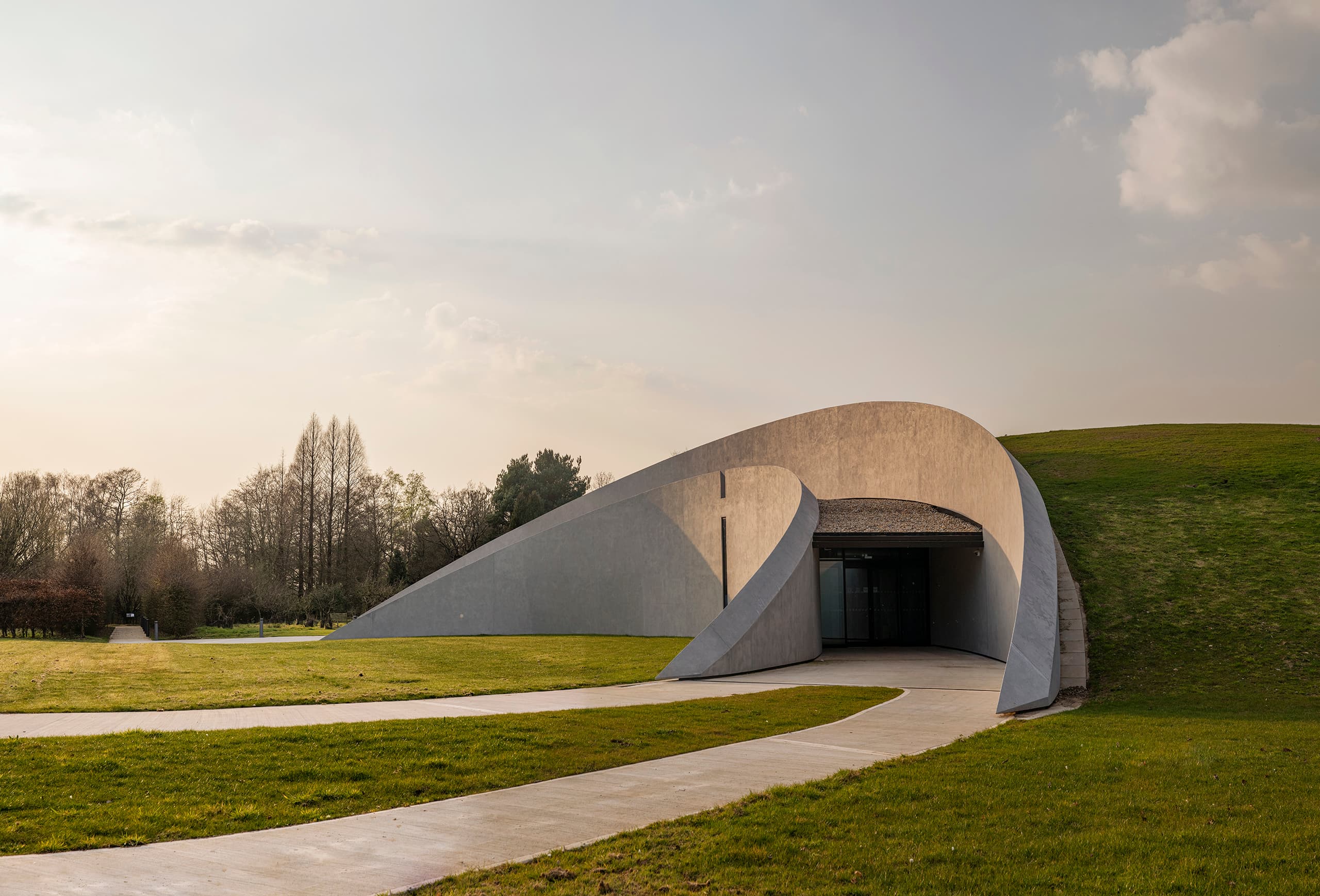 Exterior view of Jodrell Bank's First Light Pavilion