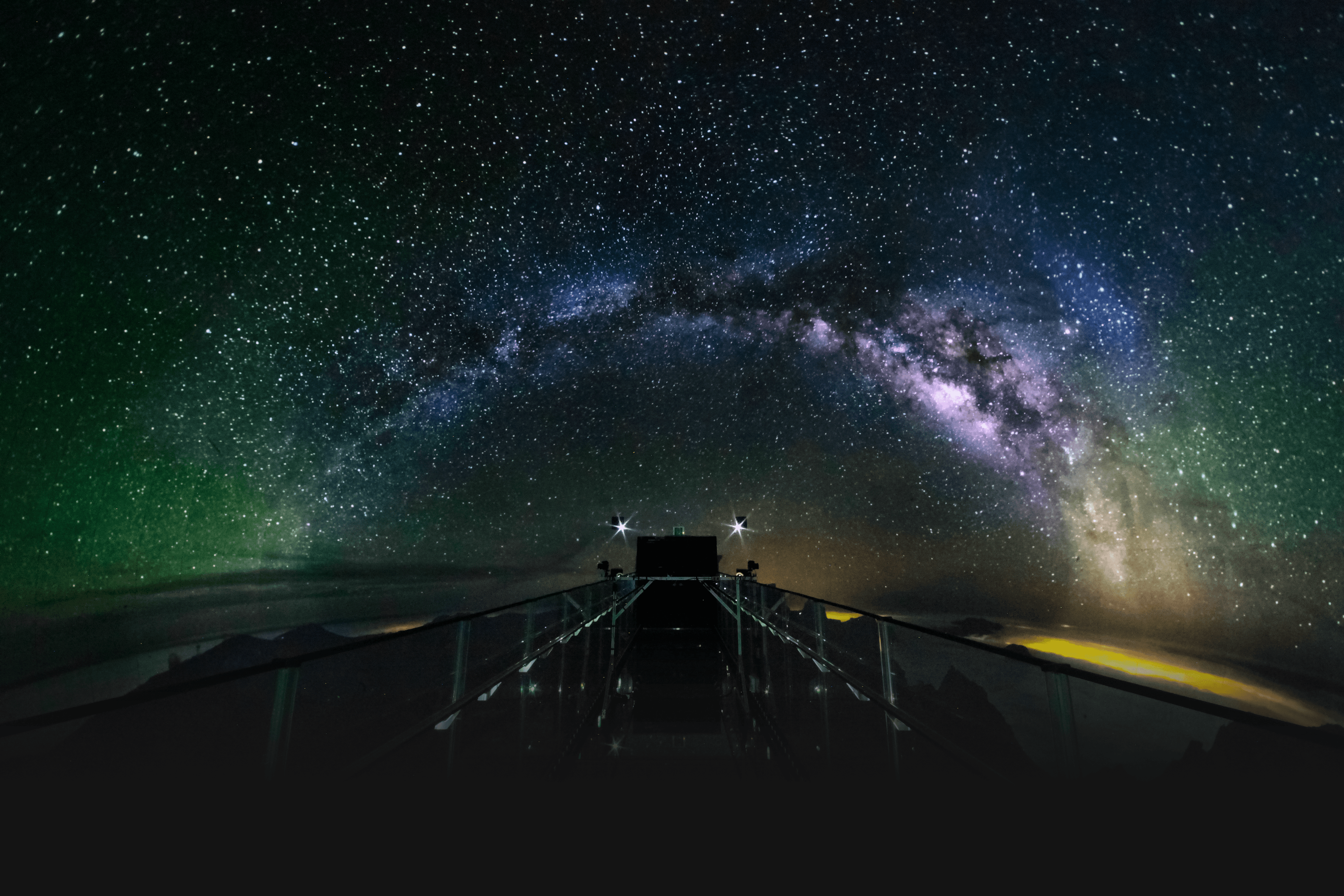 Starry sky projection in the Space 360 spherical projection theater powered by Screenberry