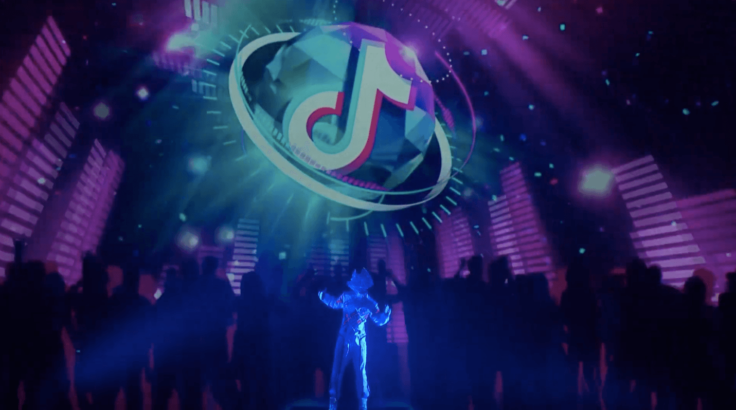 Holographic projection powered by Screenberry as part of the futuristic Antigravity performance during the TikTok Dou Night concert