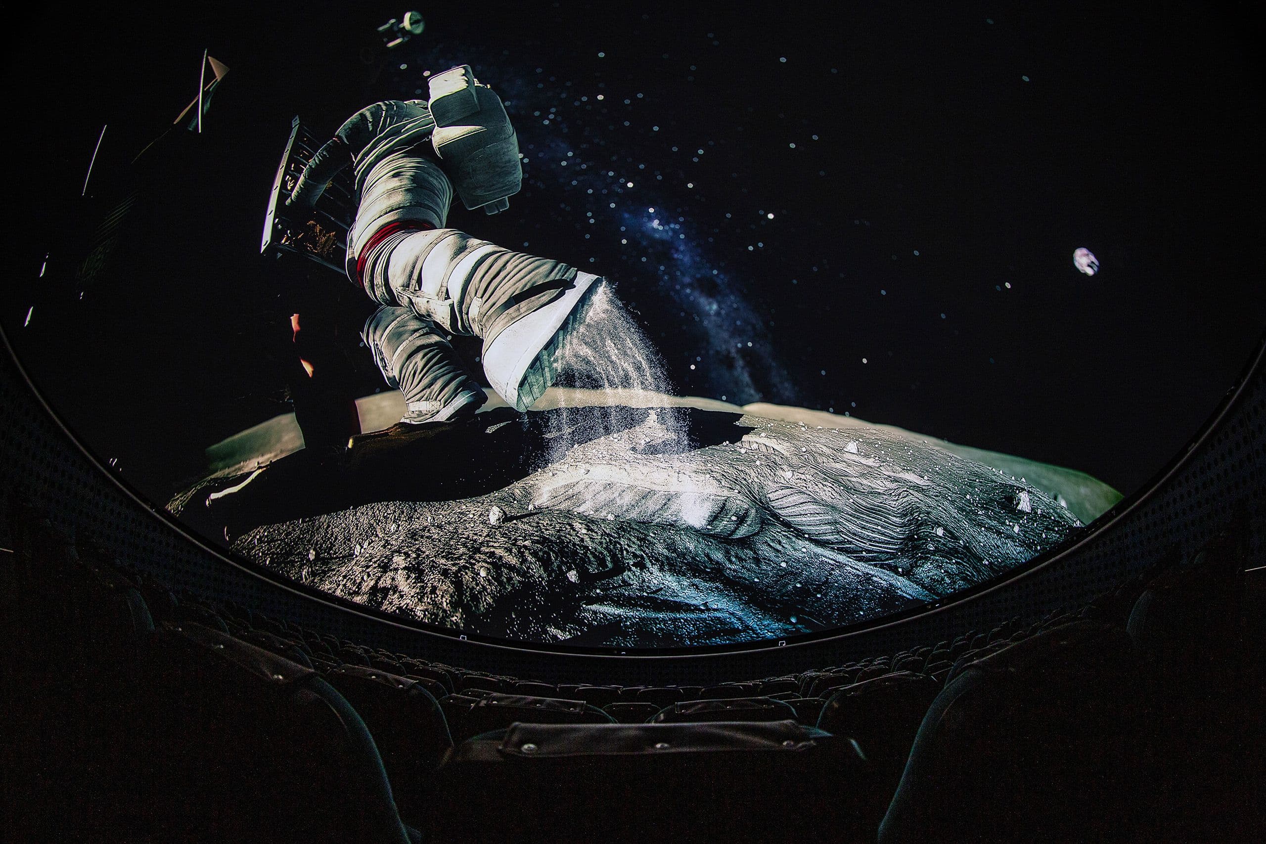 Dome projection at the 18m Sir Partick Moore Planetarium