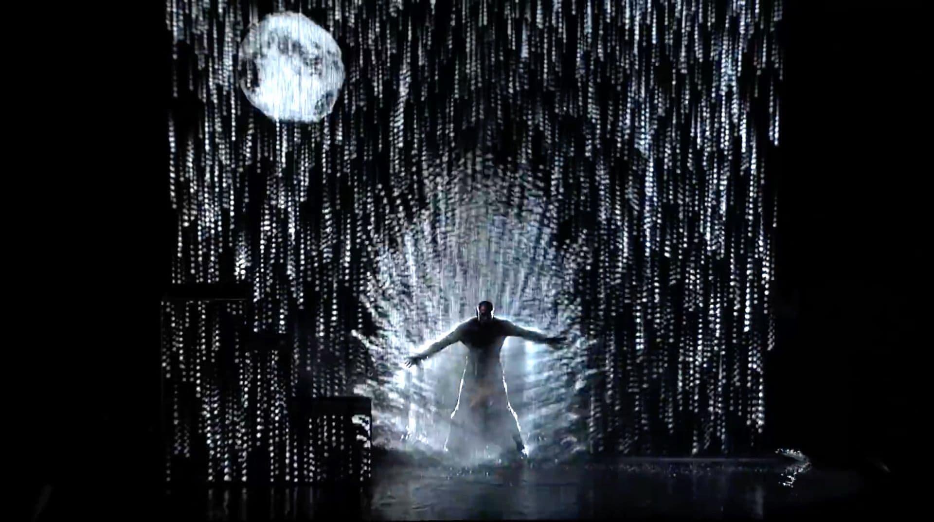Freckled Sky's Rain Dance performance at America's Got Talent 2015 with water projection powered by Screenberry